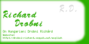 richard drobni business card