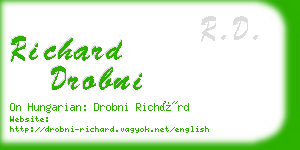richard drobni business card
